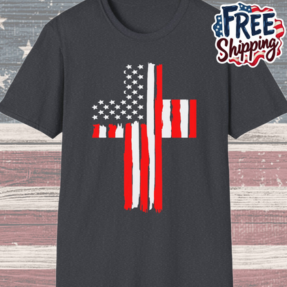 Patriot Collection - American Flag Cross - T-Shirt