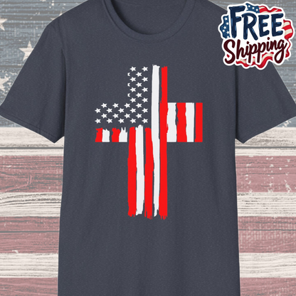 Patriot Collection - American Flag Cross - T-Shirt
