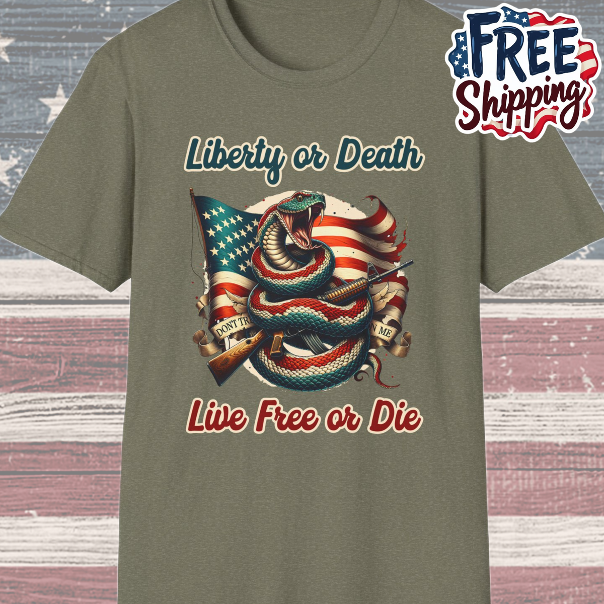 Patriot Collection - Liberty or Death - Live Free of Die - T-Shirt