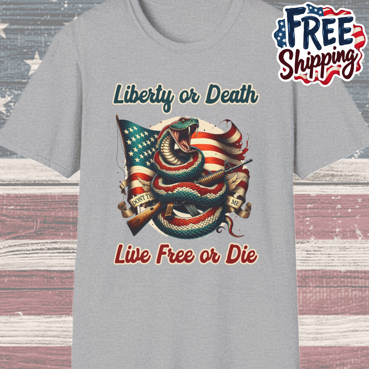 Patriot Collection - Liberty or Death - Live Free of Die - T-Shirt
