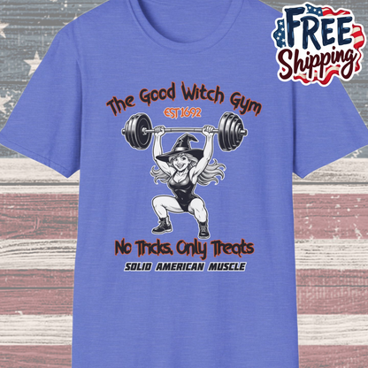 Solid American Muscle - The Good Witch Gym - Halloween Witch Gym T-Shirt