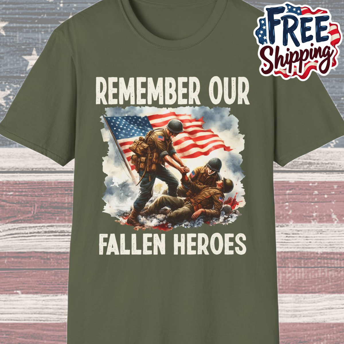 Patriot Collection - Remember Our Fallen Heroes - Memorial Day Themed - T-Shirt