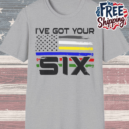 Patriot Collection - I’ve Got Your Six - First Responders Flag T-Shirt