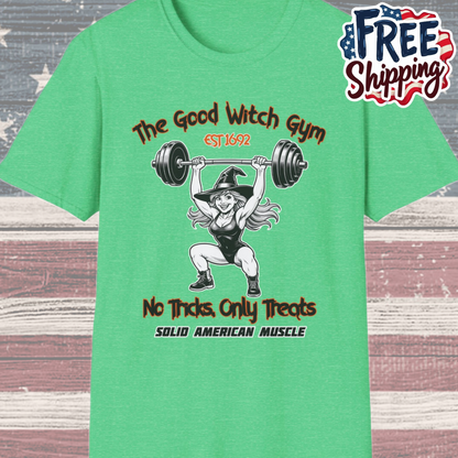 Solid American Muscle - The Good Witch Gym - Halloween Witch Gym T-Shirt