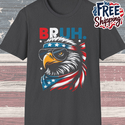 Patriot Collection - Eagle with Shades - USA Flag Bandana - Bruh - T-Shirt