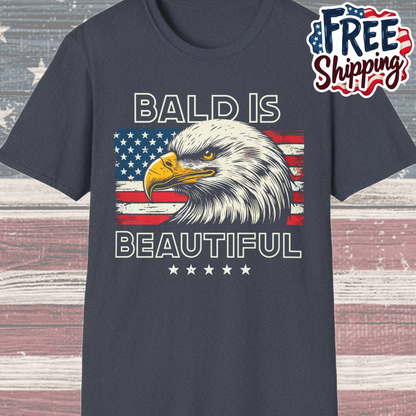 Patriot Collection - Bald Is Beautiful - USA Eagle T-Shirt