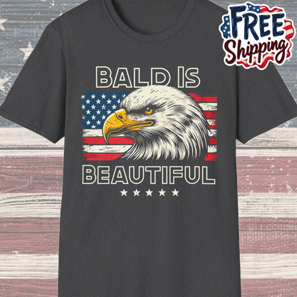 Patriot Collection - Bald Is Beautiful - USA Eagle T-Shirt