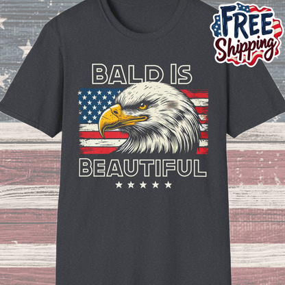 Patriot Collection - Bald Is Beautiful - USA Eagle T-Shirt