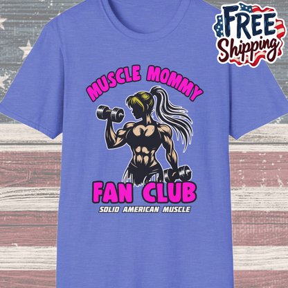 Solid American Muscle - Muscle Mommy Fan Club T-Shirt