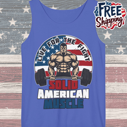 Solid American Muscle - Live For The Fight - Logo - Tank Top