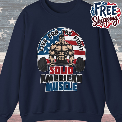 Solid American Muscle - Live for the Fight - Logo Sweatshirt