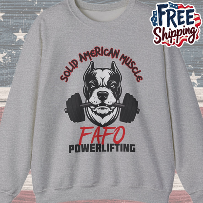 Solid American Muscle - FAFO Powerlifting - Mad Dog Sweatshirt