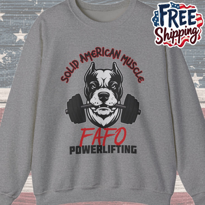 Solid American Muscle - FAFO Powerlifting - Mad Dog Sweatshirt