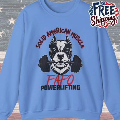 Solid American Muscle - FAFO Powerlifting - Mad Dog Sweatshirt