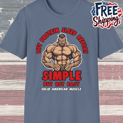 Solid American Muscle - Simple But Not Easy T-Shirt