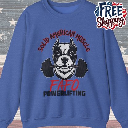 Solid American Muscle - FAFO Powerlifting - Mad Dog Sweatshirt