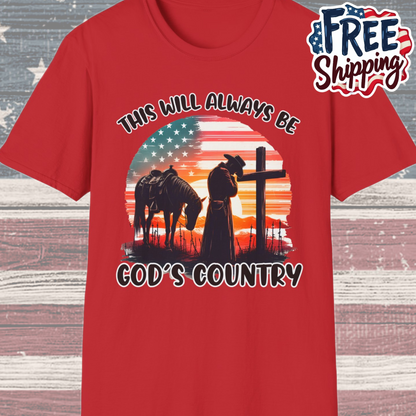 Patriot Collection - God's Country - Western Cross - T-Shirt