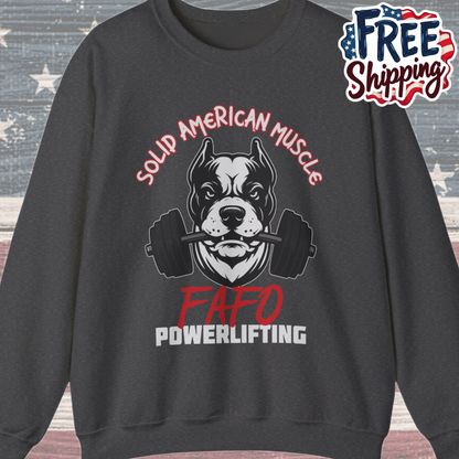 Solid American Muscle - FAFO Powerlifting - Mad Dog Sweatshirt