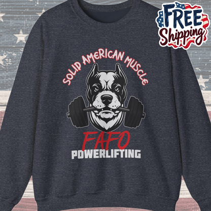 Solid American Muscle - FAFO Powerlifting - Mad Dog Sweatshirt