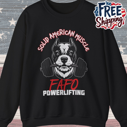 Solid American Muscle - FAFO Powerlifting - Mad Dog Sweatshirt