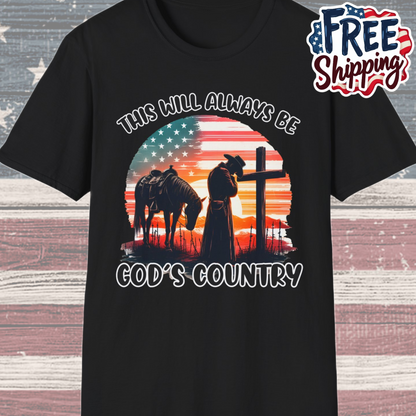 Patriot Collection - God's Country - Western Cross - T-Shirt