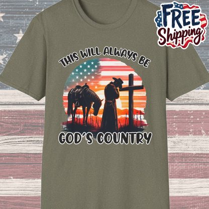 Patriot Collection - God's Country - Western Cross - T-Shirt
