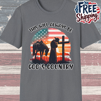 Patriot Collection - God's Country - Western Cross - T-Shirt