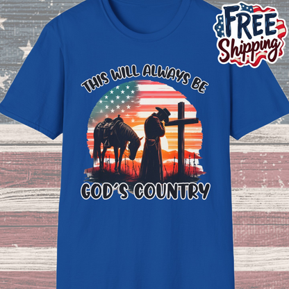 Patriot Collection - God's Country - Western Cross - T-Shirt