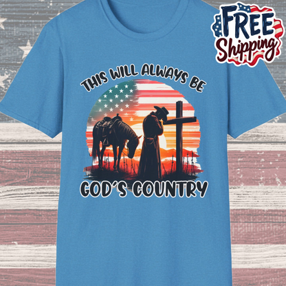 Patriot Collection - God's Country - Western Cross - T-Shirt