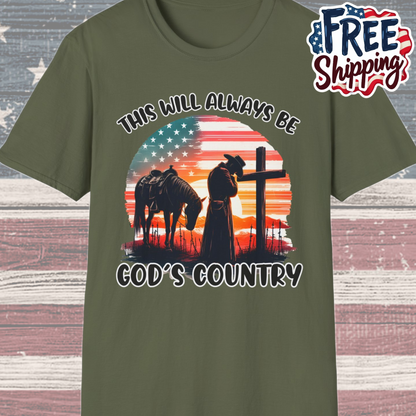Patriot Collection - God's Country - Western Cross - T-Shirt