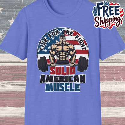 Solid American Muscle - Live for the Fight - Logo T-Shirt