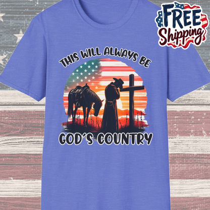 Patriot Collection - God's Country - Western Cross - T-Shirt