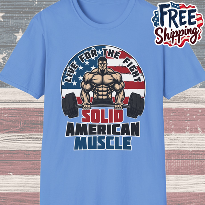 Solid American Muscle - Live for the Fight - Logo T-Shirt