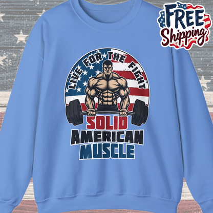 Solid American Muscle - Live for the Fight - Logo Sweatshirt