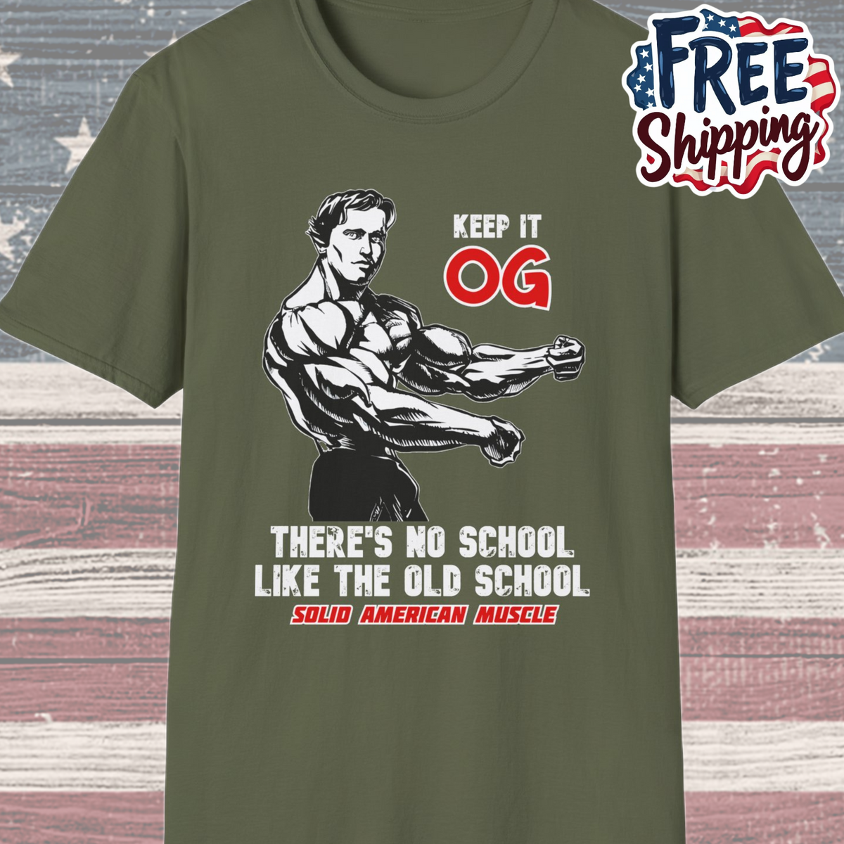 Solid American Muscle - Keep it OG - There's No School Like the Old School T-Shirt