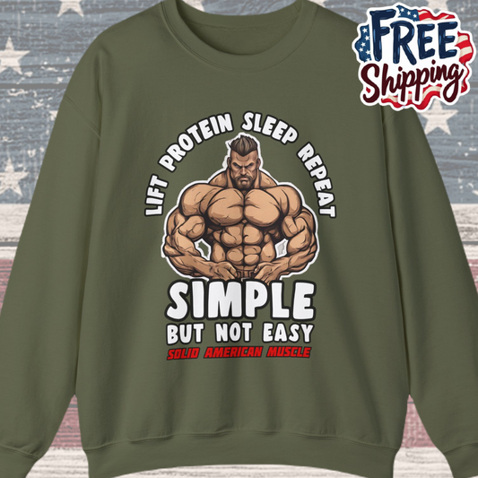 Solid American Muscle - Simple But Not Easy - Sweatshirt