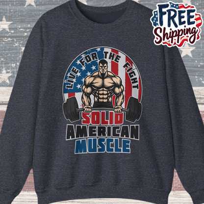 Solid American Muscle - Live for the Fight - Logo Sweatshirt