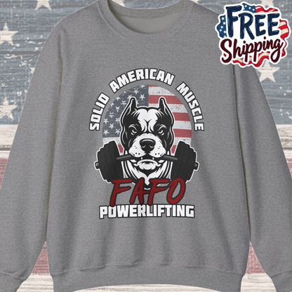 Solid American Muscle - FAFO Powerlifting - Mad Dog Sweatshirt